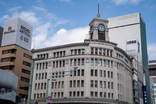 銀座時計台 銀座時計台 銀座時計台,銀座和光,銀座の写真素材