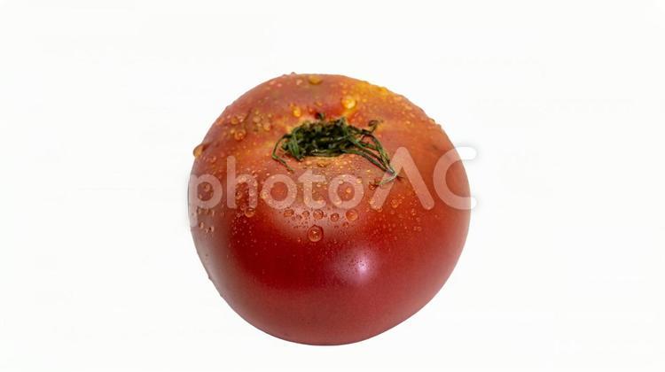 完熟トマト　物撮り　白背景 トマト,完熟トマト,野菜の写真素材