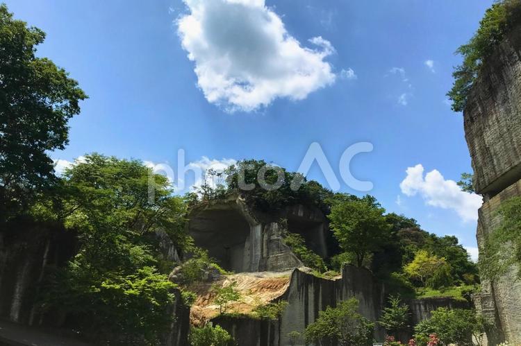 晴れた日の大谷資料館付近 風景,観光地,観光の写真素材