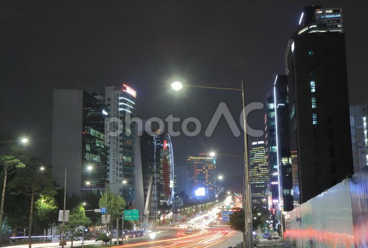 韓国　ソウルのカンナム　江南の町並み 韓国,ソウル,カンナムの写真素材