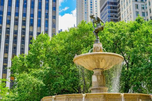 ニューヨークの繁華街 繁華街,歩行者,交通の写真素材