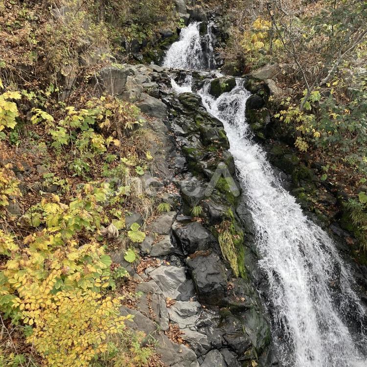 三段の滝 北海道,女満別,知床の写真素材