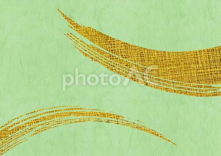 煌びやかな漉き紙B　緑 和紙,すき紙,千代紙の写真素材