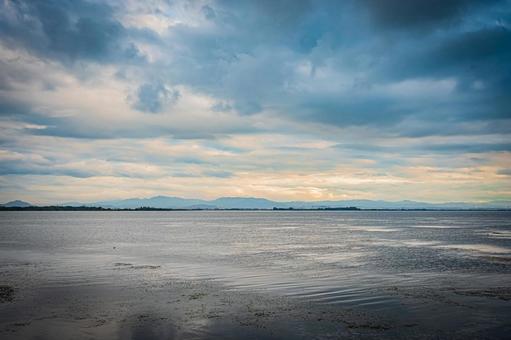 滋賀県　浮御堂の風景 滋賀県,大津市,浮御堂の写真素材