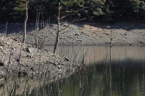 Photo, বাঁধ হ্রদ, জলপৃষ্ঠ, হ্রাসকরন, 