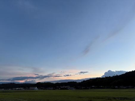 朝焼け 朝焼け 風景,景色,記念碑の写真素材