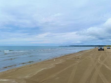 石川県 千里浜なぎさドライブウェイ6 石川県 千里浜なぎさドライブウェイ6 千里浜なぎさドライブウェイ,なぎさドライブウェイ,石川県の写真素材