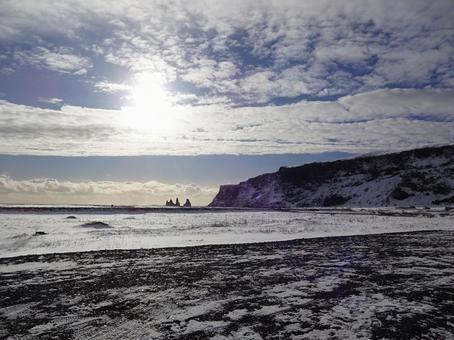 アイスランドの台地と空 アイスランドの台地と空の写真