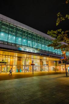 【富山】夜の富山駅の写真