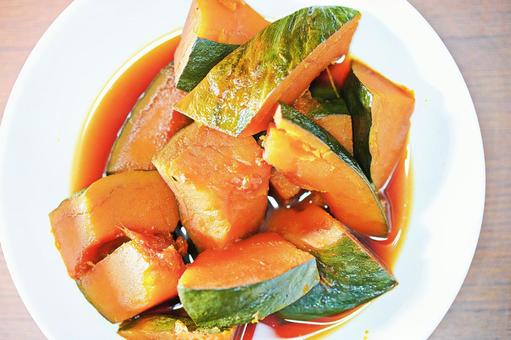 かぼちゃの煮つけ 食事,食卓,カボチャの写真素材