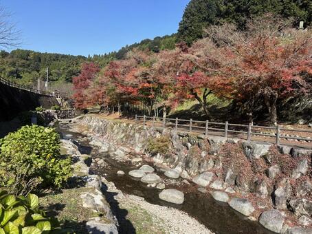 紅葉の大川内山　(伊万里) 秋,冬,秋空の写真素材