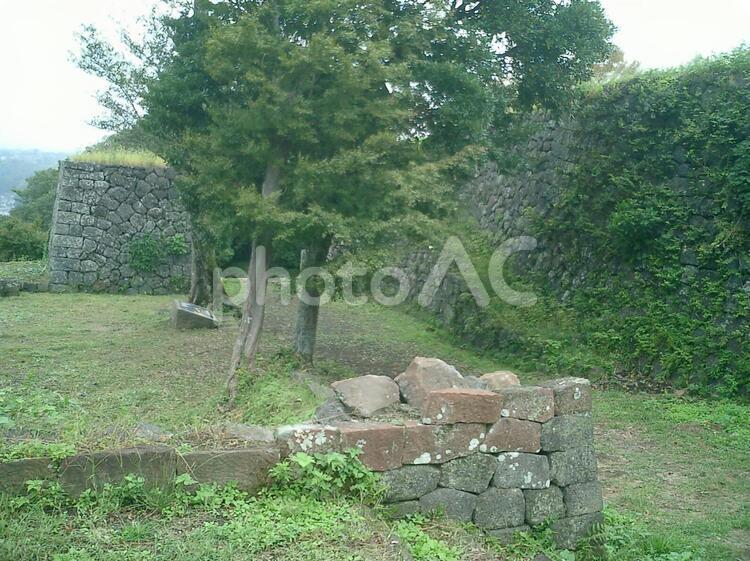 岡城の二の丸石垣 岡城の写真素材