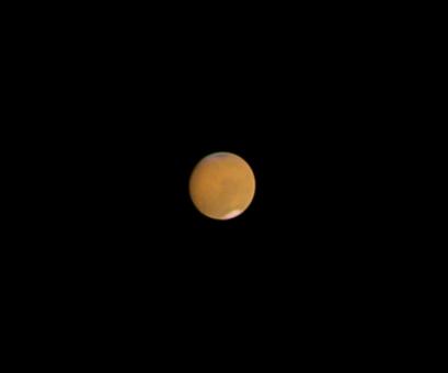 小さな望遠鏡で見た火星 小さな望遠鏡で見た火星の写真