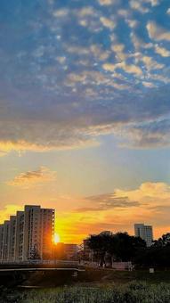 朝日と空 朝日と空の写真