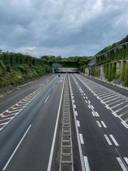 高速道路の出入口合流地点 道路,高速道路,車線の写真素材
