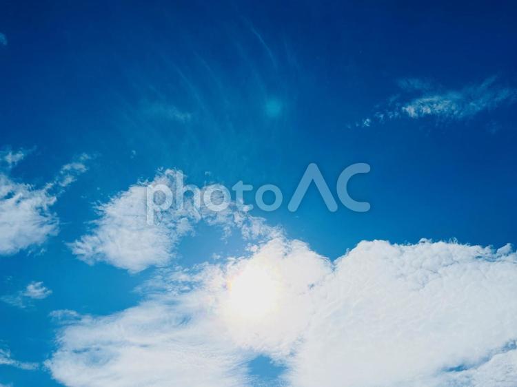爽やかな青空と美しい雲 空,青空,雲の写真素材