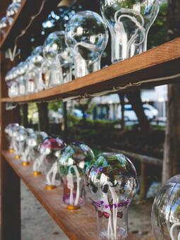 電球 電球,西川緑道公園,ガラスの写真素材