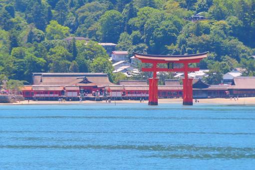 日本三景安芸の宮島の大鳥居と厳島神社 日本三景安芸の宮島の大鳥居と厳島神社 宮島,厳島神社,大鳥居の写真素材