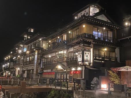 Photo, ginzan onsen, spa town, holy land, 