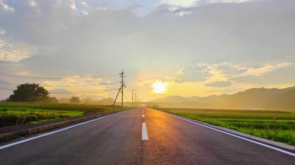 A road leading to the morning sun, JPG