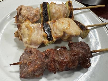 焼き鳥 やきとり,焼き鳥,ねぎまの写真素材