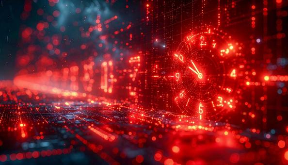 デジタルカウントダウン（抽象）の写真