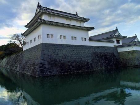 駿府城公園の櫓と堀、石垣のテクスチャ 巽櫓,駿府城公園,駿府城の写真素材