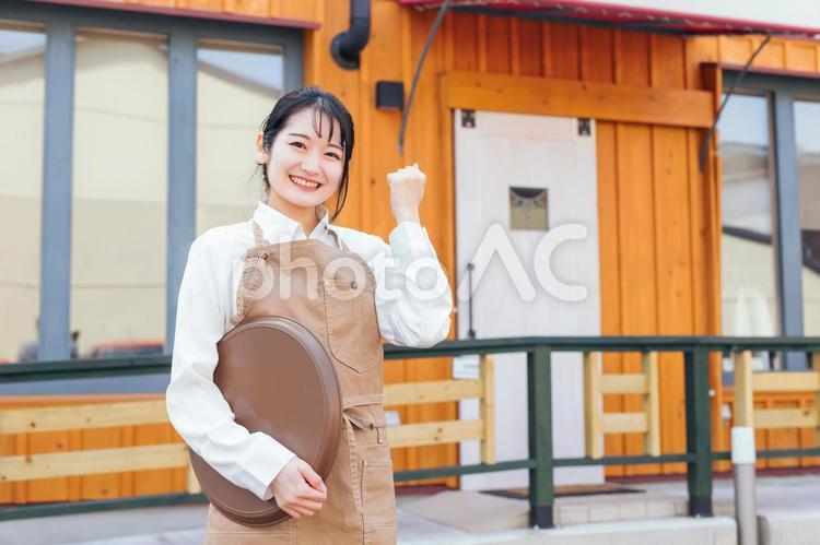 カフェ・飲食店・喫茶店・レストランのスタッフ カフェ,ウエイトレス,飲食店の写真素材