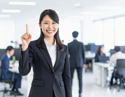 Smiling young businesswoman in the office, business, office, female, JPG
