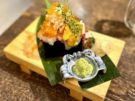 かに枡こぼれ寿司 かに枡こぼれ寿司 居酒屋,居酒屋メニュー,かにの写真素材