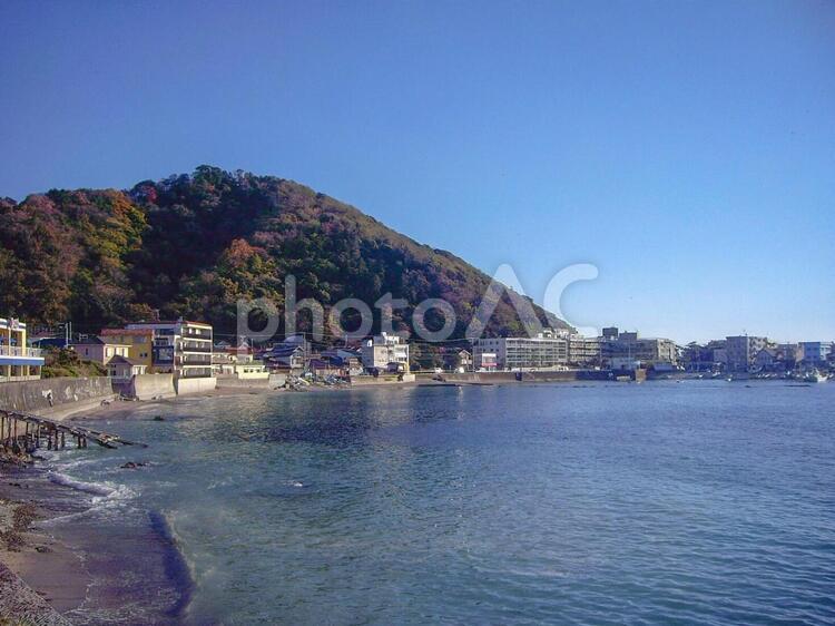 【神奈川県】葉山町の風景 葉山町,海,真名瀬海岸の写真素材