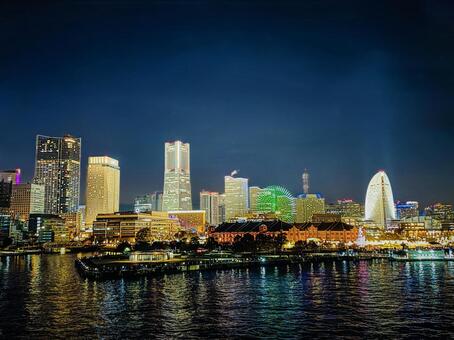 みなとみらい夜景 みなとみらい,横浜,夜景の写真素材