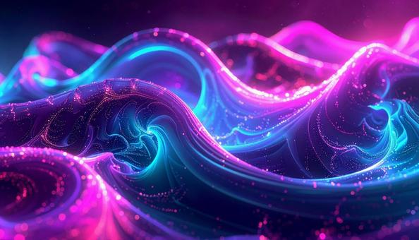 幻想的なピンクとブルーのフラクタル波紋 幻想的なピンクとブルーのフラクタル波紋の写真