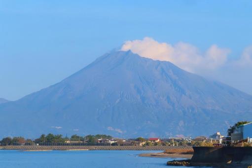【鹿児島県】桜島 【鹿児島県】桜島 桜島,火山,活火山の写真素材