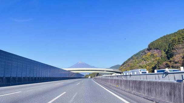 新東名富士山1 富士山,新東名,高速道路の写真素材