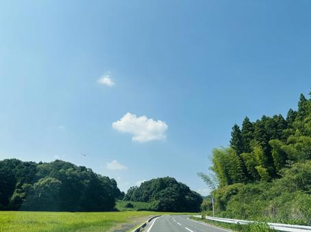 美しい青空、ドライブ 美しい青空、ドライブの写真
