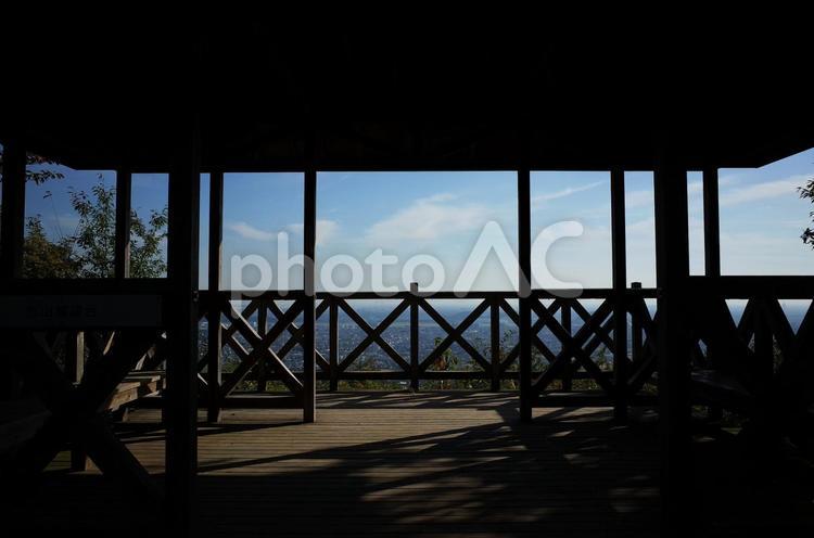 展望台から見る空 展望台,山,山登りの写真素材