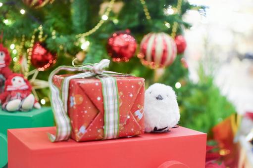 クリスマス クリスマス,シマエナガ,冬の写真素材