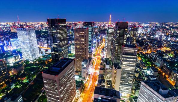 夜の都市風景 夜の都市風景の写真