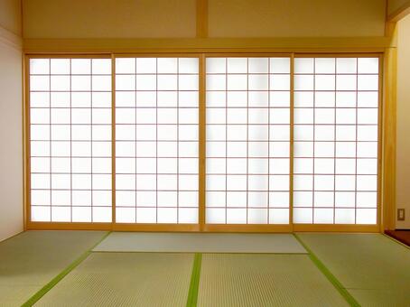 障子　畳　和室　引き違い 障子,畳,インテリアの写真素材