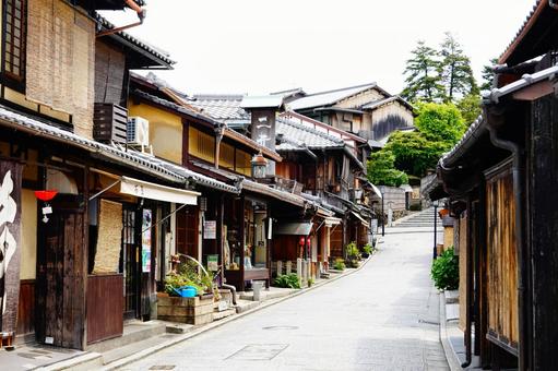 京都二年坂二寧坂風景, 日本, 京都, 旅遊, JPG