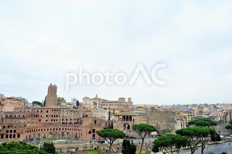 記念堂からのローマの景観４ 記念堂からの眺望,ローマ,ヴィットリオ・エマヌエーレ２世の写真素材