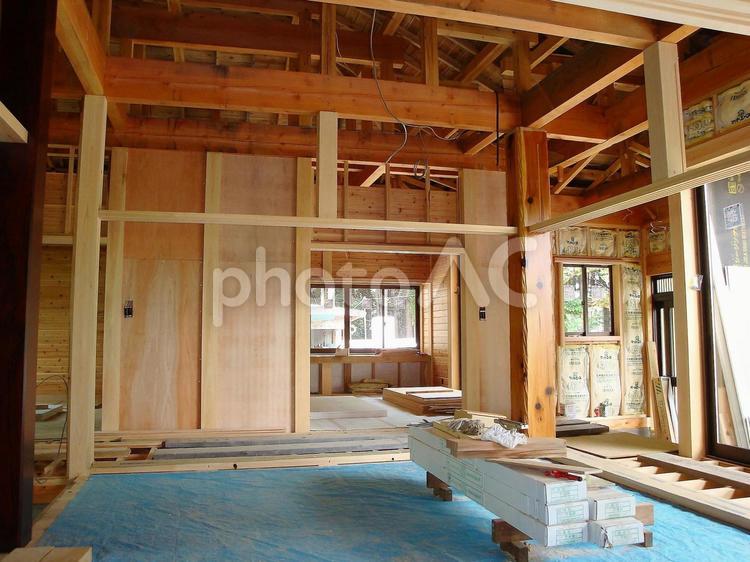 木造住宅建築現場28 木造住宅,木造建築,和風建築の写真素材
