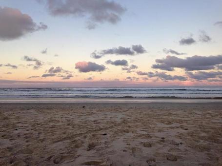 Tallow Beachでの夕焼け ビーチ,海,自然の写真素材