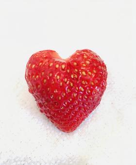 Photo, strawberry, heart, love, 
