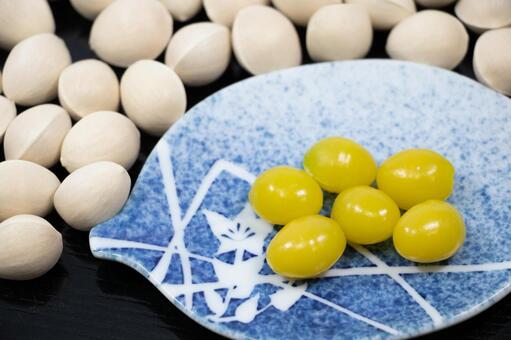 銀杏 銀杏,食べ物,木の実の写真素材