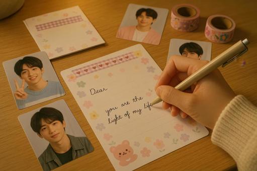 推しへの手紙を書く静かな時間 推しへの手紙を書く静かな時間の写真