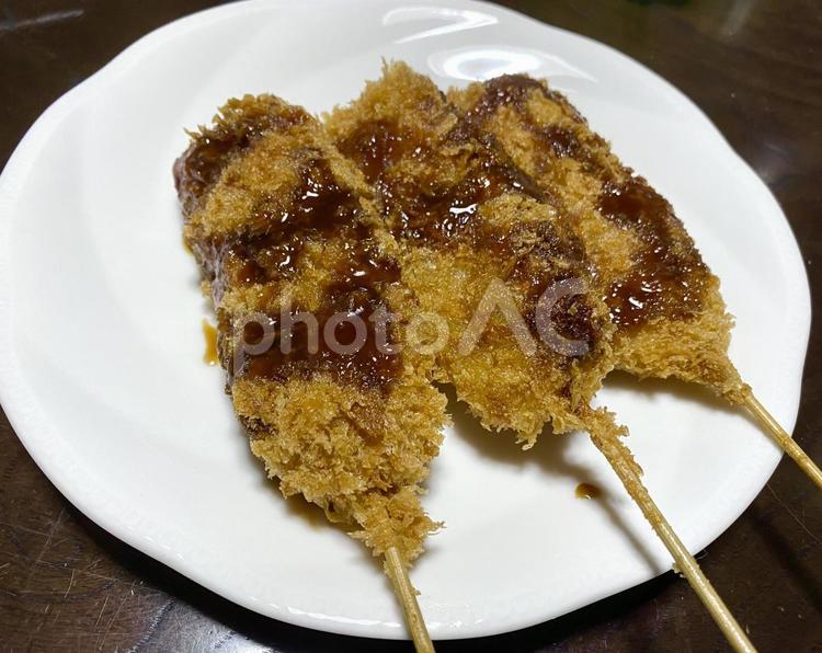 串カツ　串揚げ　揚げ物 串カツ,串揚げ,揚げ物の写真素材