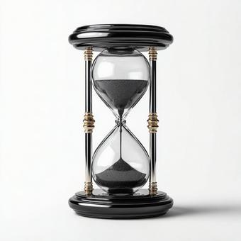 サラサラと砂が落ちる砂時計 サラサラと砂が落ちる砂時計の写真
