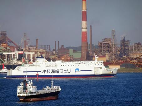 Photo, tsugaru strait ferry, blue mermaid, ferry, 